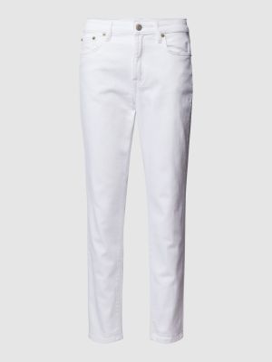 Proste jeansy z kieszeniami Lauren Ralph Lauren białe