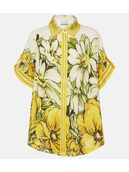 Camisa de lino Alemais amarillo