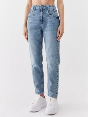 Priliehavé džínsy s rovným strihom Guess modrá