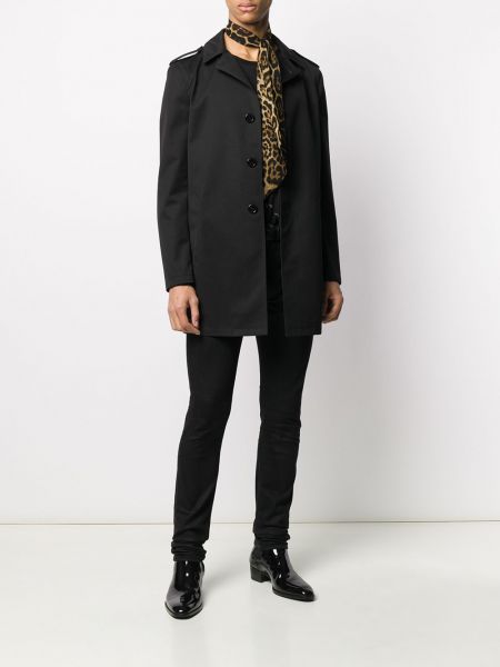Kabát s knoflíky Saint Laurent černý