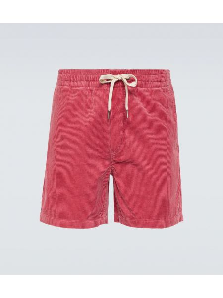 Pantaloncini di velluto a coste di cotone Polo Ralph Lauren rosso