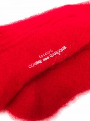 Calcetines con bordado Comme Des Garçons Tricot rojo