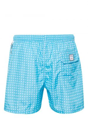 Geblümte shorts mit print Fedeli blau