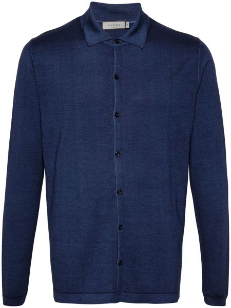 Chemise en tricot Canali bleu