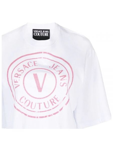 Polo z długim rękawem Versace Jeans Couture biała