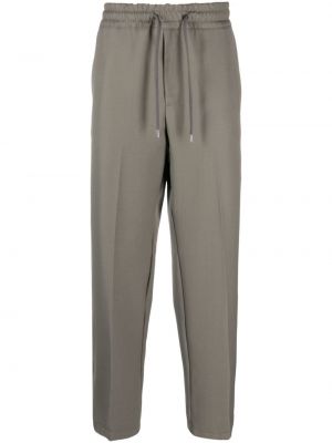 Voľné vlnené priliehavé rovné nohavice Costumein sivá