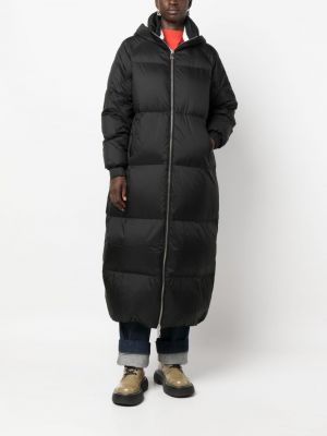 Oversized kabát s kapucí Tommy Hilfiger černý