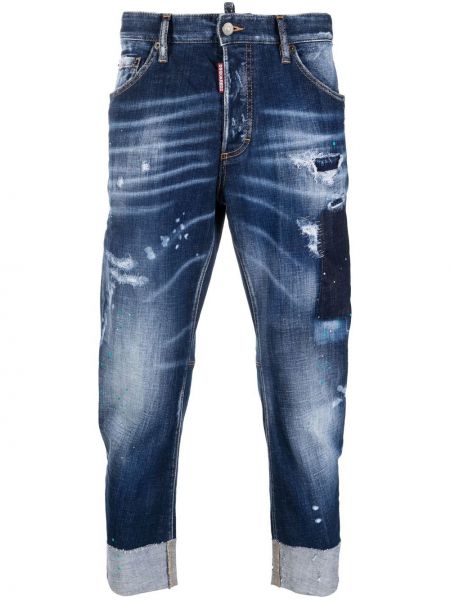 Rippet stretch jeans Dsquared2 blå