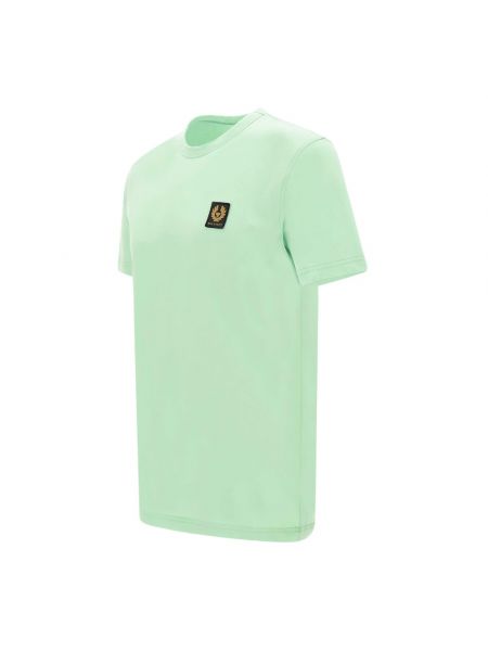 Camiseta de algodón de cuello redondo Belstaff verde