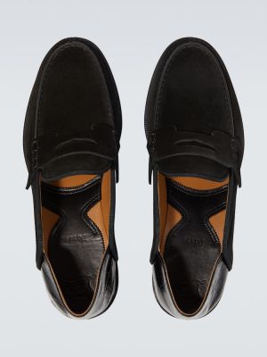 Semišové loafers Christian Louboutin černé
