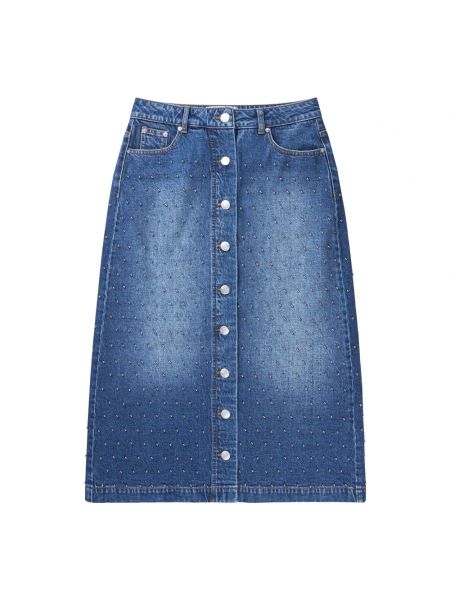 Spódnica jeansowa Munthe niebieska