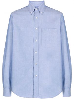 Péřová bavlněná košile s límečkem s knoflíky Aspesi