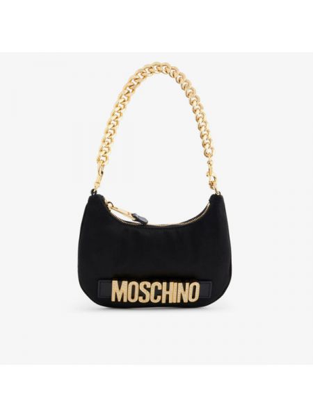 Шелковая сумка Moschino черная