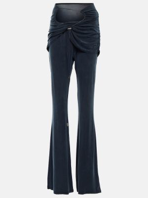 Pantaloni cu picior drept Jacquemus albastru