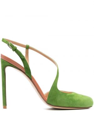 Полуотворени обувки Francesco Russo зелено