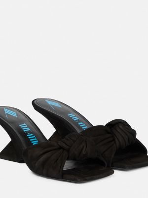 Sandale din piele de căprioară din piele The Attico negru