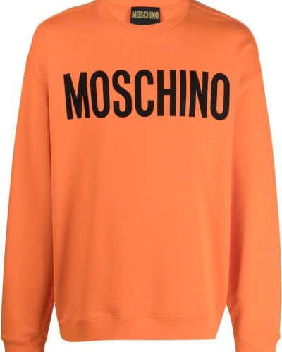 Rund hals sweatshirt Moschino oransje