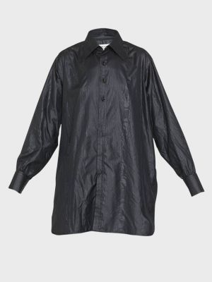 Черная блузка на пуговицах оверсайз Maison Margiela