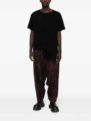 T-shirt en coton asymétrique Yohji Yamamoto noir