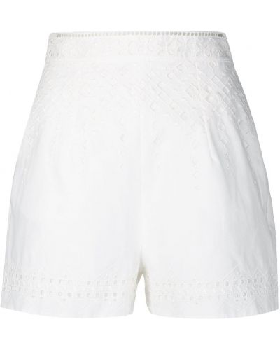 Pantalones cortos de cintura alta Ermanno Scervino blanco