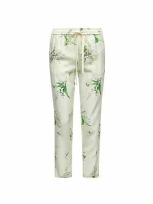 Шелковые брюки с цветочным принтом May Lily RED Valentino
