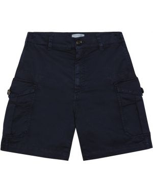 Puuvilla cargo shortsit pojille Brunello Cucinelli Kids sininen