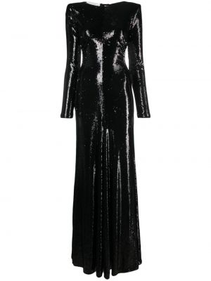 Dolga obleka s cekini Philosophy Di Lorenzo Serafini črna