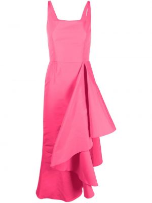 Asimetrična koktejl obleka Alexander Mcqueen roza