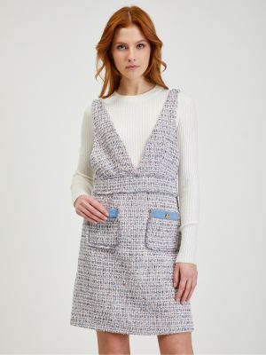 Φόρεμα με τιράντες tweed Orsay γκρι