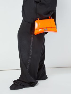 Kožna torba za preko ramena Balenciaga narančasta