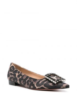 Nizki čevlji s potiskom z leopardjim vzorcem Roberto Festa rjava
