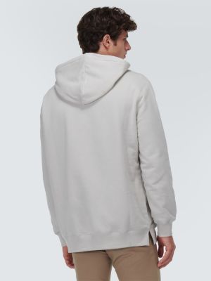 Kokvilnas kapučdžemperis ar izšuvumiem Lanvin balts