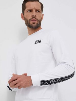 Bluza bawełniana Ea7 Emporio Armani biała