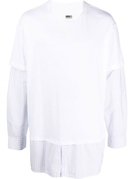 T-shirt avec manches longues Mm6 Maison Margiela blanc
