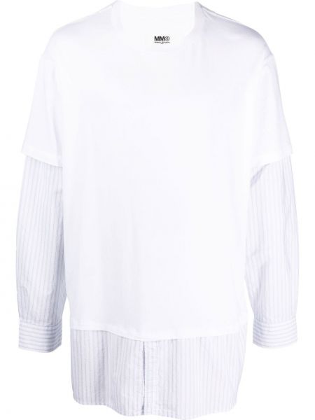 T-shirt a maniche lunghe Mm6 Maison Margiela bianco