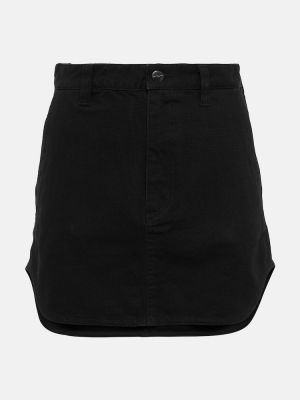 Mini falda de algodón Wardrobe.nyc negro