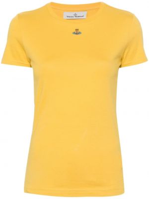Памучна тениска Vivienne Westwood жълто