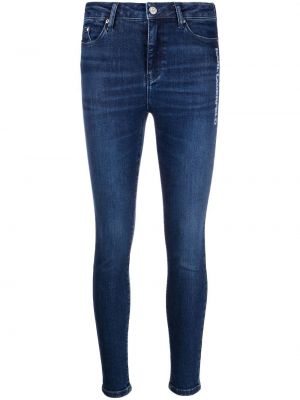 Зауженные джинсы скинни со средней посадкой Karl Lagerfeld, синие