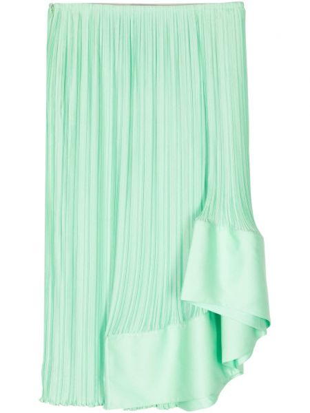 Plisuotas asimetriškas sijonas Lanvin žalia
