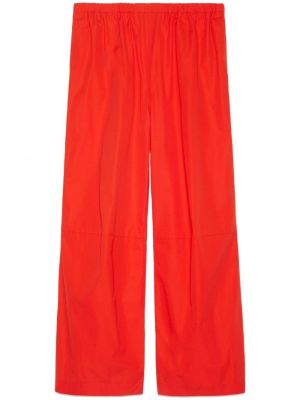 Pantaloni din bumbac Gucci roșu