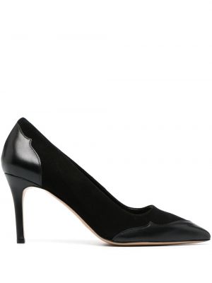 Велурени полуотворени обувки Claudie Pierlot черно