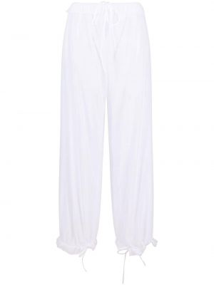 Prozorni ravne hlače z mrežo Isosceles bela