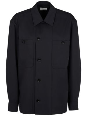 Volnena jakna Lemaire črna