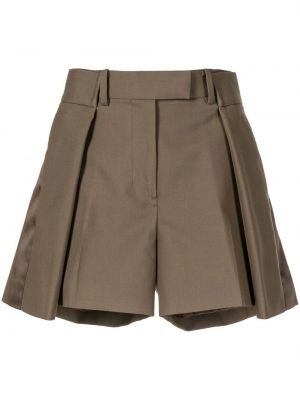 Plissert shorts Sacai grønn