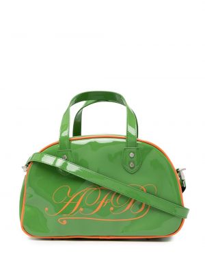 Чанта за ръка с принт Afb зелено