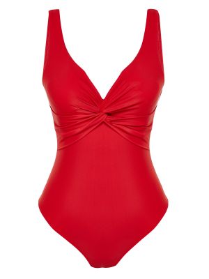 Bikini cu decolteu în v Trendyol roșu