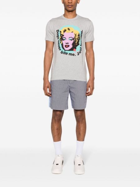 T-shirt aus baumwoll mit print Comme Des Garçons Shirt grau