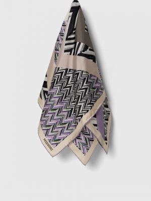Фиолетовый шелковый платок Missoni