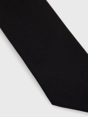 Чорна шовкова краватка Hugo