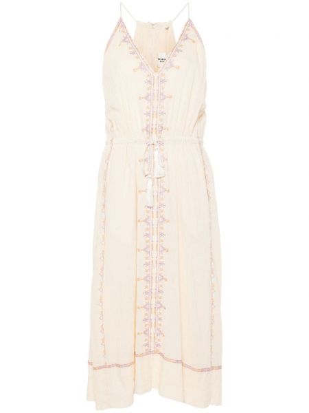 Robe longue en coton à motif étoile Marant étoile blanc